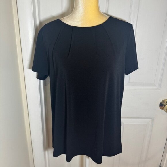 Banana Republic Factory Tops - Banana Republic Factory Black Dress Shirt Pleats at Neckline